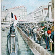 The Gustave-zede Arrives In Marseilles Art Print