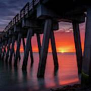 The Most Amazing Sunset At The Pier In Venice, Florida Art Print
