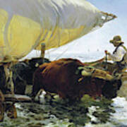 The Return From Fishing Of 1905 Art Print