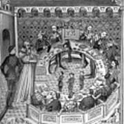 The Round Table Of King Artus Art Print