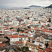 The Sprawling City Of Athens, Greece Is Art Print