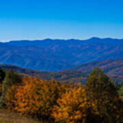 The View From Max Patch Mountain In The Fall Art Print