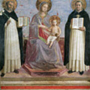 The Virgin And Child With Ss Dominic And Thomas Aquinas, 1424-30 Art Print