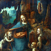The Virgin Of The Rocks, 1491-1519 Art Print