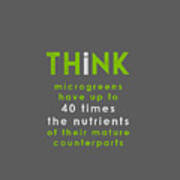 Think Nutrients - Green And Gray Art Print