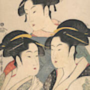 Three Beauties Of The Kwansei Period Art Print