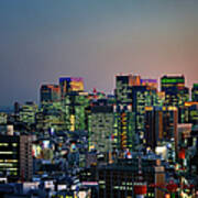 Tokyo, Marunouchi At Twilight Art Print
