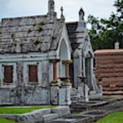 Mausoleums In New Orleans Louisiana Cemetery Art Print
