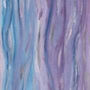 Touching Purple Blue Watercolor Abstract #2 #painting #decor #art Art Print