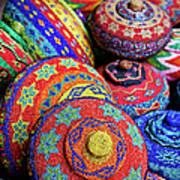 Traditional Colorful Baskets,bali Art Print