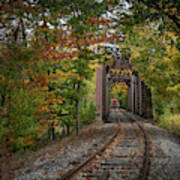 Trestle And Caboose Horizontal Art Print