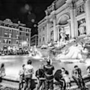 Trevi Fountain In Rome Art Print