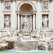 Trevis Fountain In Rome Italy Art Print