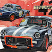 Triumph Spitfire Slalom Art Print