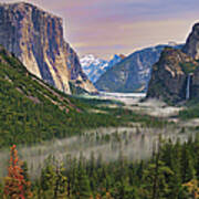 Tunnel View. Yosemite. California Art Print