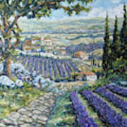 Tuscan Lavender Valleys By Prankearts Art Print