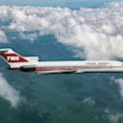 Twa Boeing 727 Above The Clouds Art Print