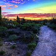 Twilight Trail To Tucson Art Print