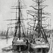 Two Ships, 19th Century 1904.artist Art Print