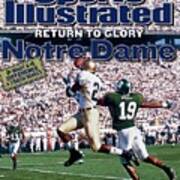 University Of Notre Dame Maurice Stovall Sports Illustrated Cover Art Print