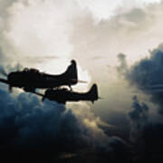 Us Navy Sbd Dauntless Dive Bombers Art Print