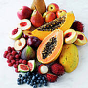 Variety Of Fresh Fruits Art Print