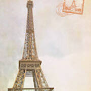 Vieille Dame De Paris Art Stamped Art Print