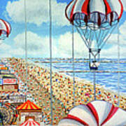 View From Parachute Jump Towel Version Art Print