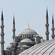 View Of Blue Mosque From The Haghia Art Print