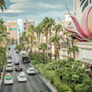 Views Of Las Vegas Nevada Strip In November Art Print