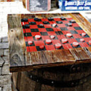 Vintage Checkers At Mallory Square Key West Art Print