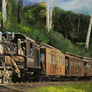 Vintage Steam Train Art Print