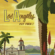 Vintage Travel Poster - Los Angeles Art Print