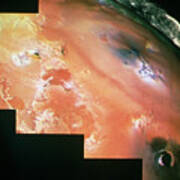 Voyager 1 Image Of Eruption Of Io's Volcano Art Print