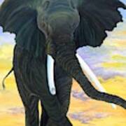 Warrior Elephant Art Print
