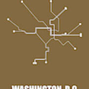 Washington, D.c. Subway Map 2 Art Print