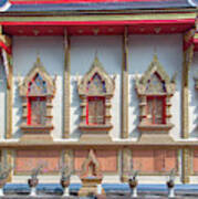 Wat Chai Mongkon Phra Ubosot Windows Dthlu0398 Art Print