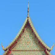 Wat Nong Khrop Phra Ubosot Gable Dthcm2663 Art Print