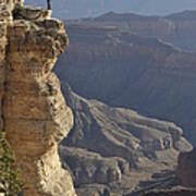 Watching Above Grand Canyon At Cape Art Print