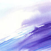 Watercolor Wave With Purple And Blue Art Print