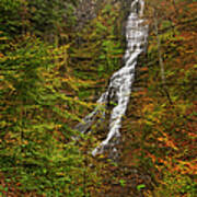 Waterfall In Autumn Woodland Art Print