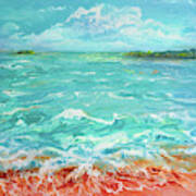 Waves At Sombrero Beach Art Print