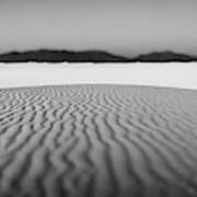 White Sands In Black And White Art Print