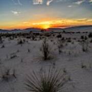 White Sands, New Mexico Sunset Art Print