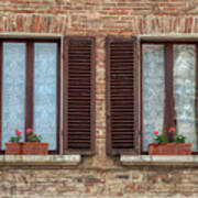 Window Flowers Of Tuscany Art Print