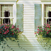 Windows With Flowerboxes Art Print