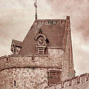 Windsor Castle Clock Tower, Antiqued Version Art Print