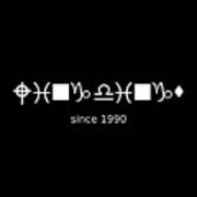 Wingdings Since 1990 - White Art Print