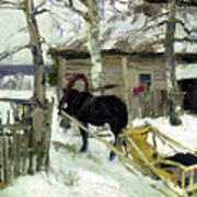 Winter, 1894. Artist Konstantin Korovin Art Print