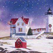 Winter Lighthouse 2 Art Print